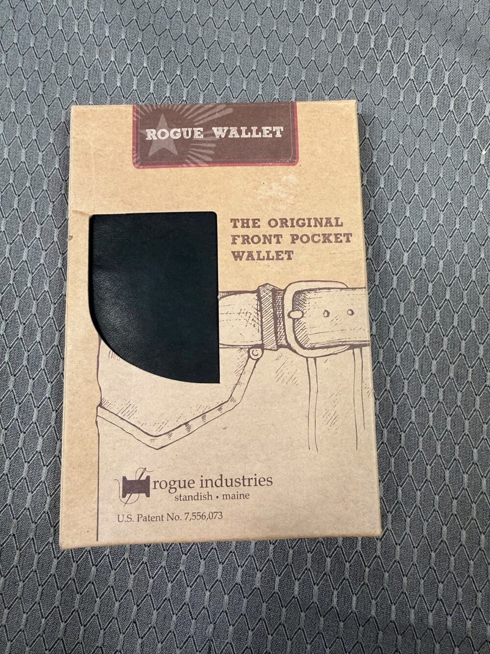Rogue Genuine Leather Front Pocket Wallet Black USA MADE NEW